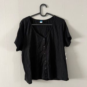 Black Button Down Blouse